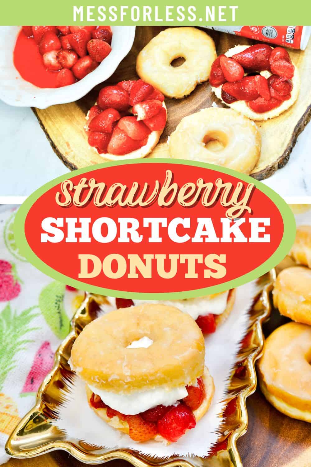 strawberry shortcake donut pin
