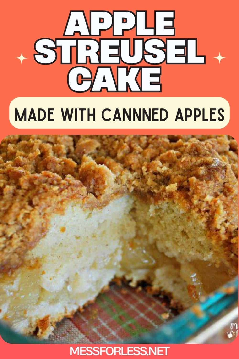 Apple Streusel Cake Recipe Pin