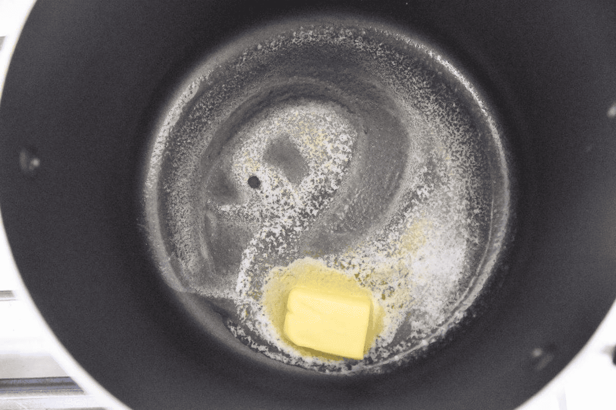 butter in pan