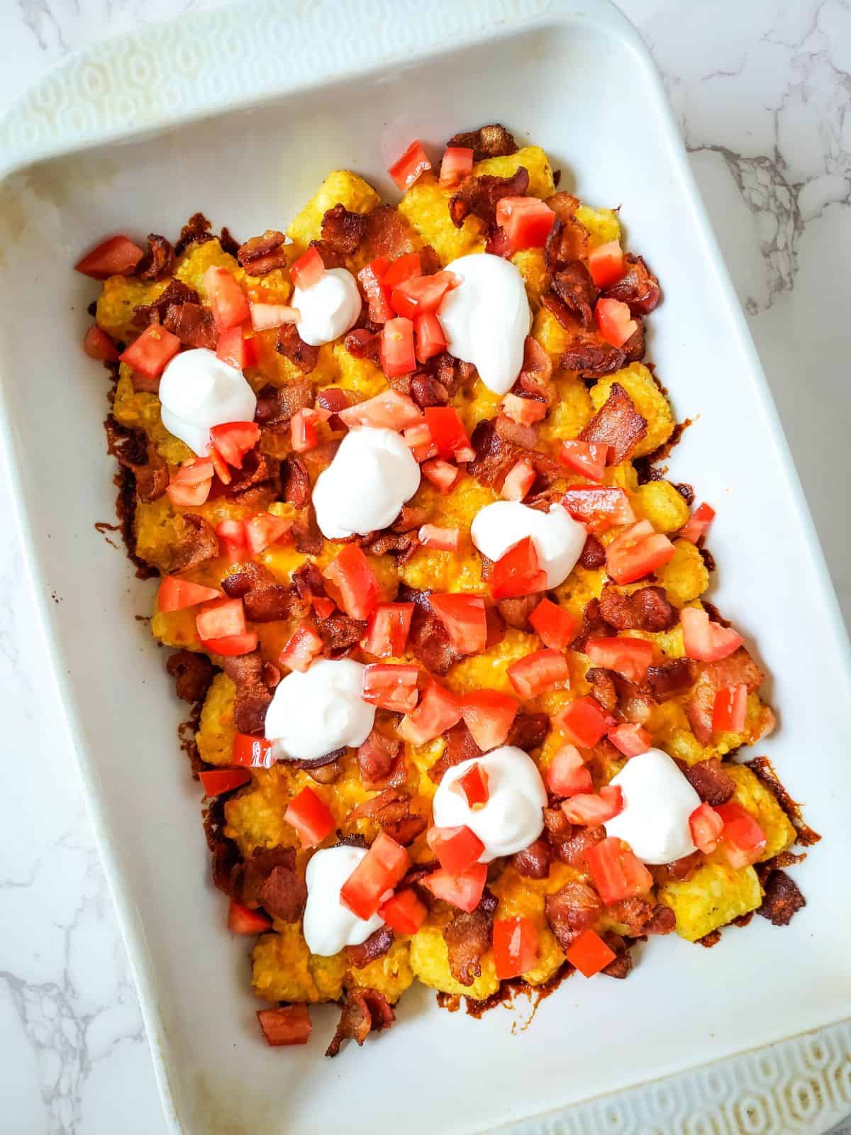 loaded tater tot casserole.