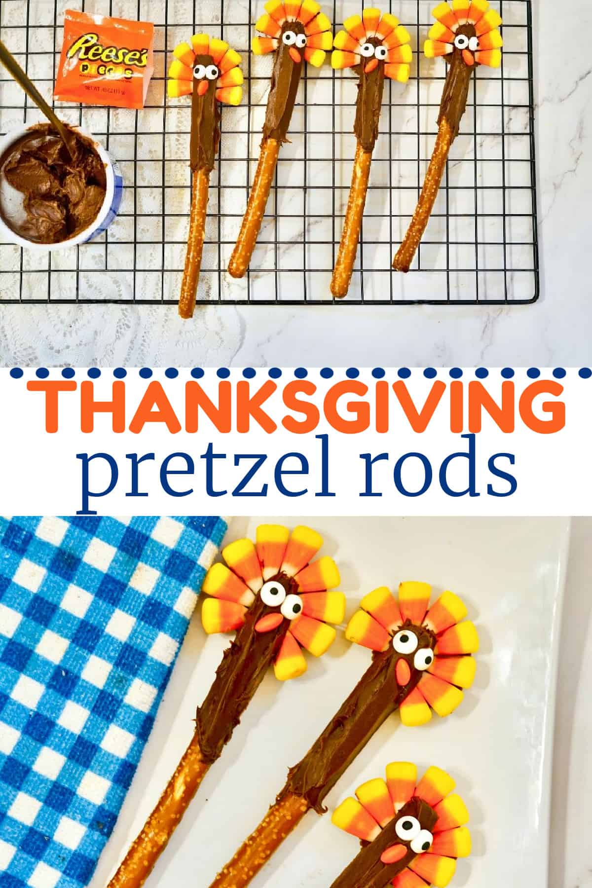 Thanksgiving Pretzel Rods