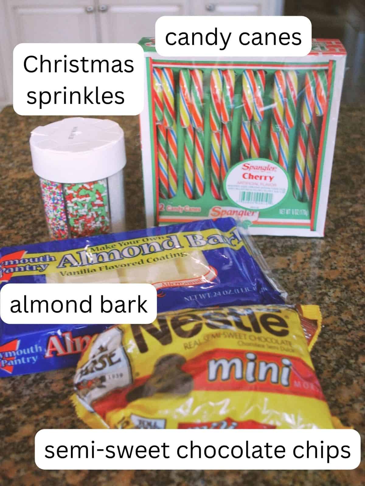 candy cane bark ingredients.