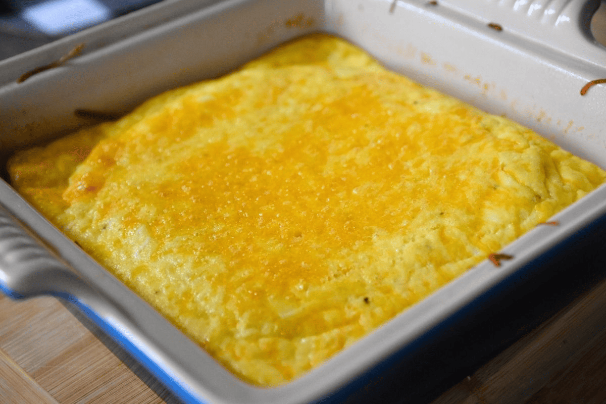 egg casserole with cheese.
