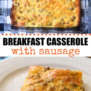 breakfast casserole with sausage pin