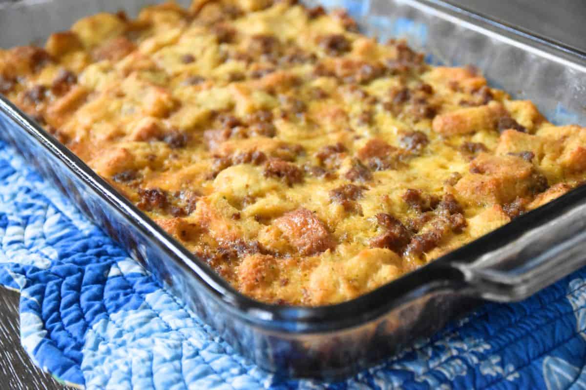 Overnight Breakfast Casserole from Mess for Less