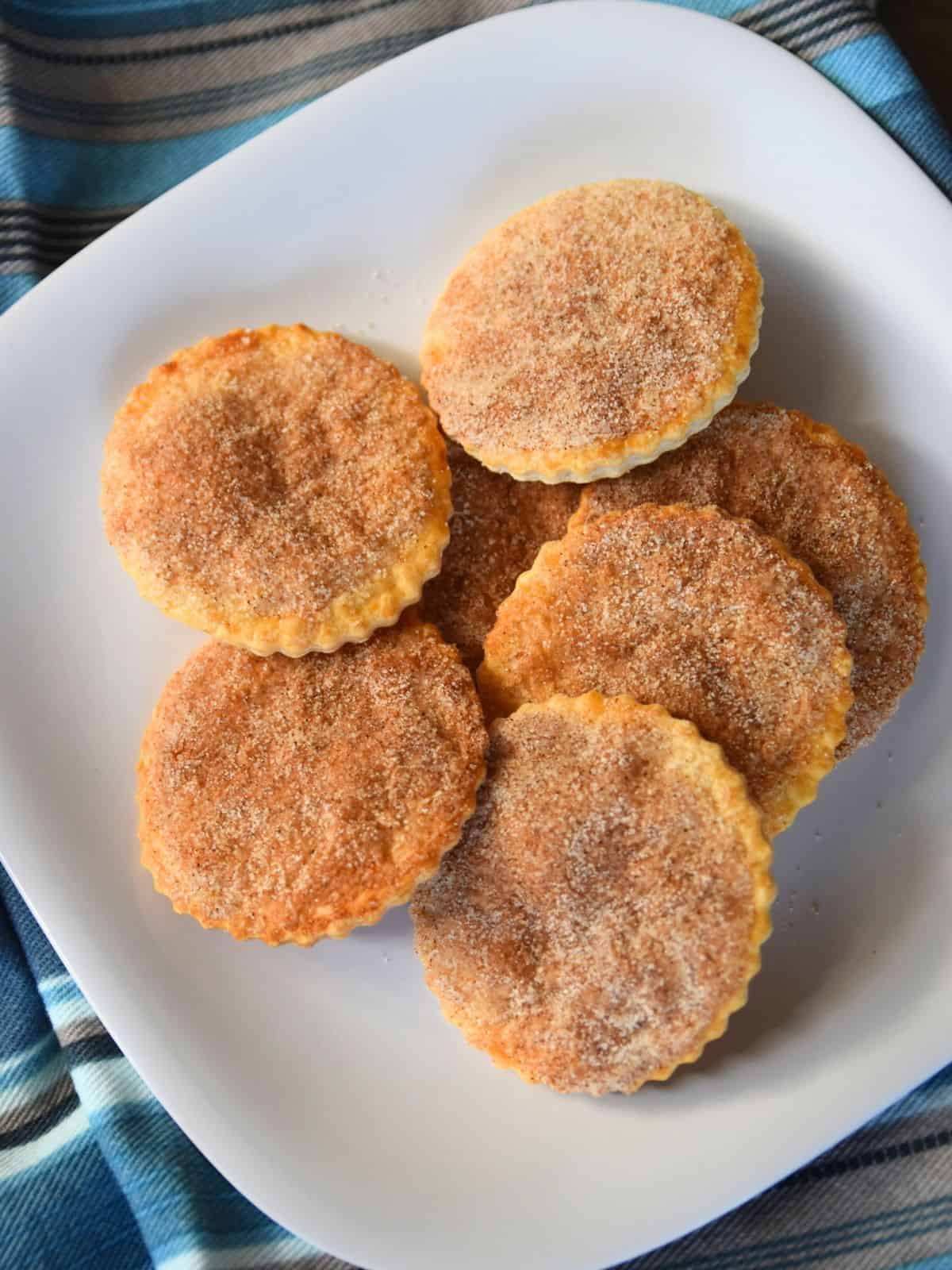 plate with pie crust cookies