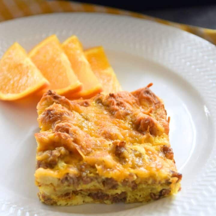 Breakfast Casserole With Bread - Mess for Less