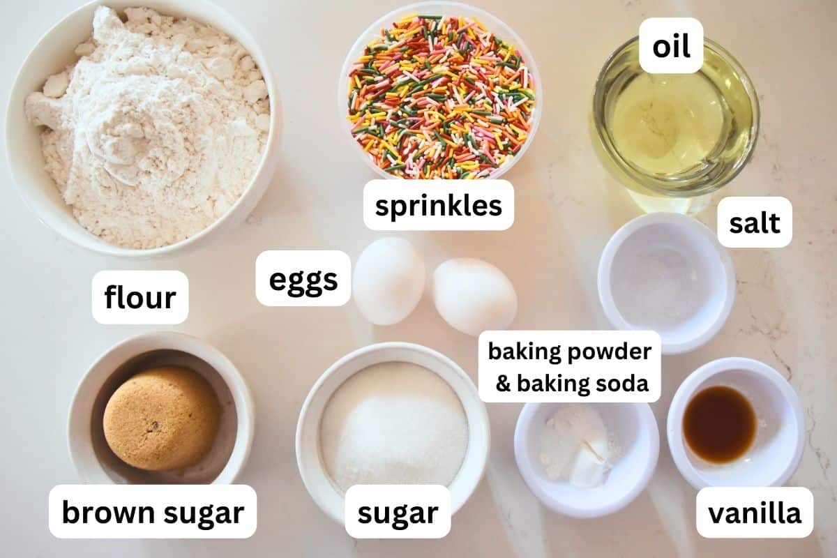 ingredients for confetti cookies recipe