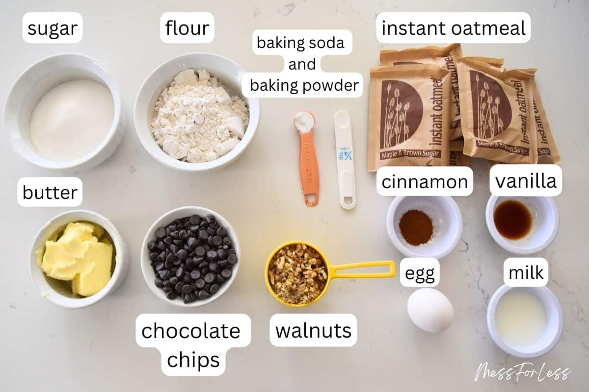 ingredients for instant oatmeal cookies