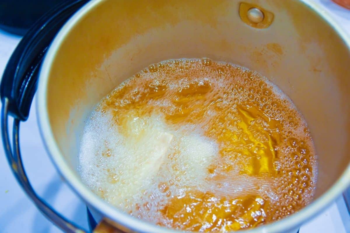 oil in deep fryer