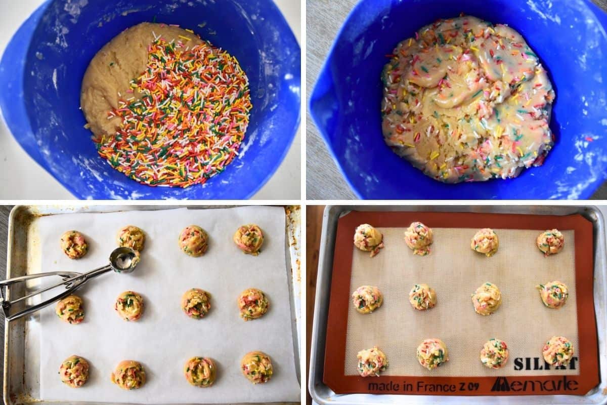 steps to make confetti cookies