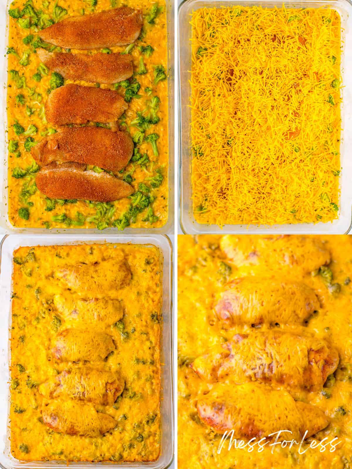 steps for making a casserole with chicken broccoli and cheese