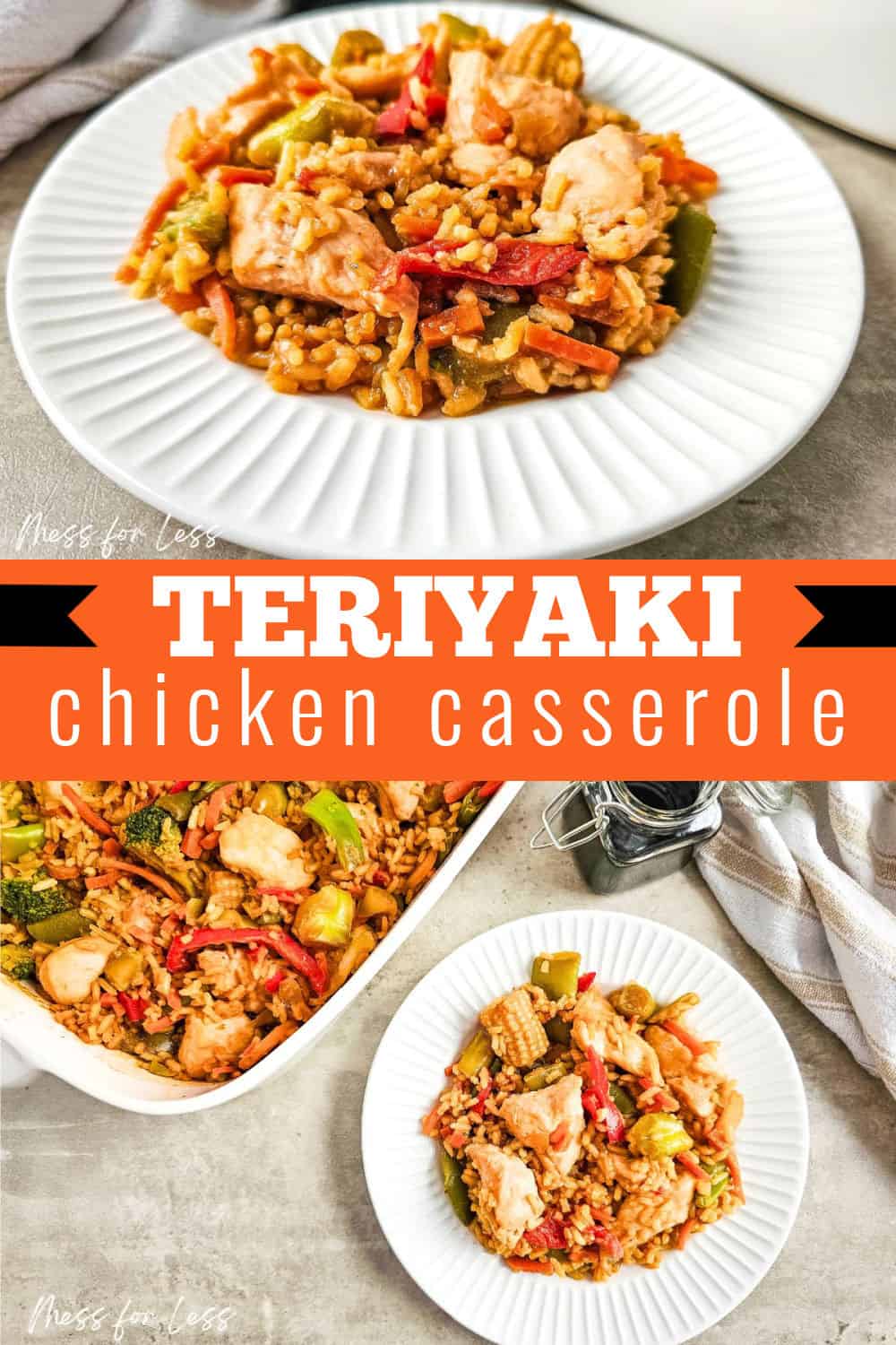 teriyaki chicken casserole pin