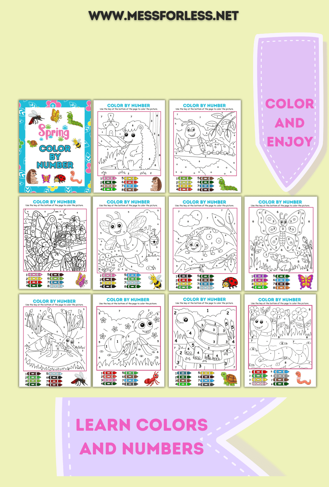 color by number printables