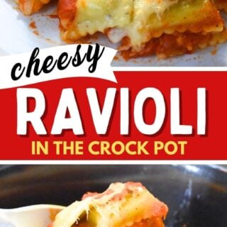 Crockpot Ravioli Casserole pin