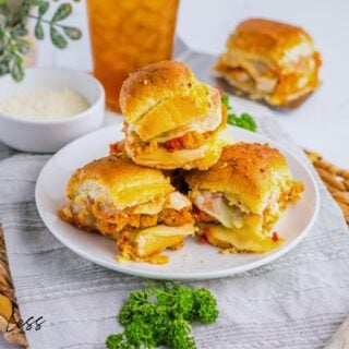 chicken parm sliders on plate