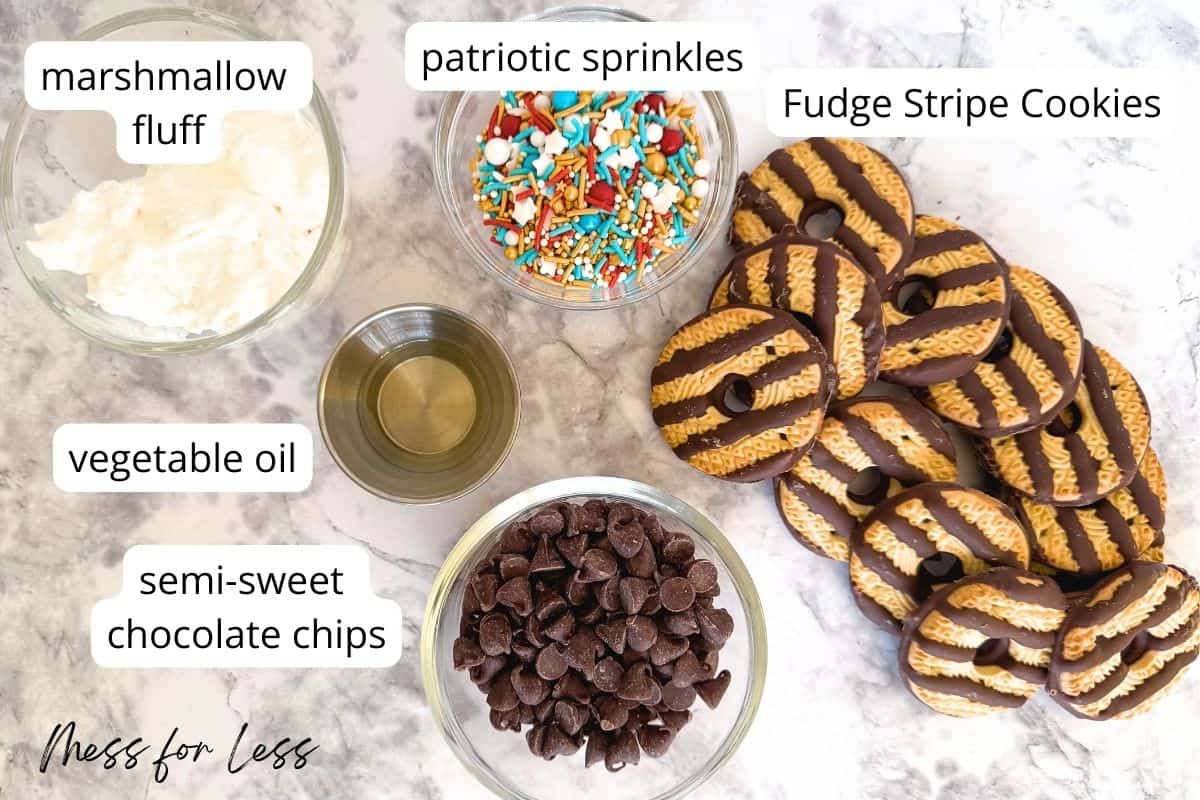 ingredients for 4th of July cookies
