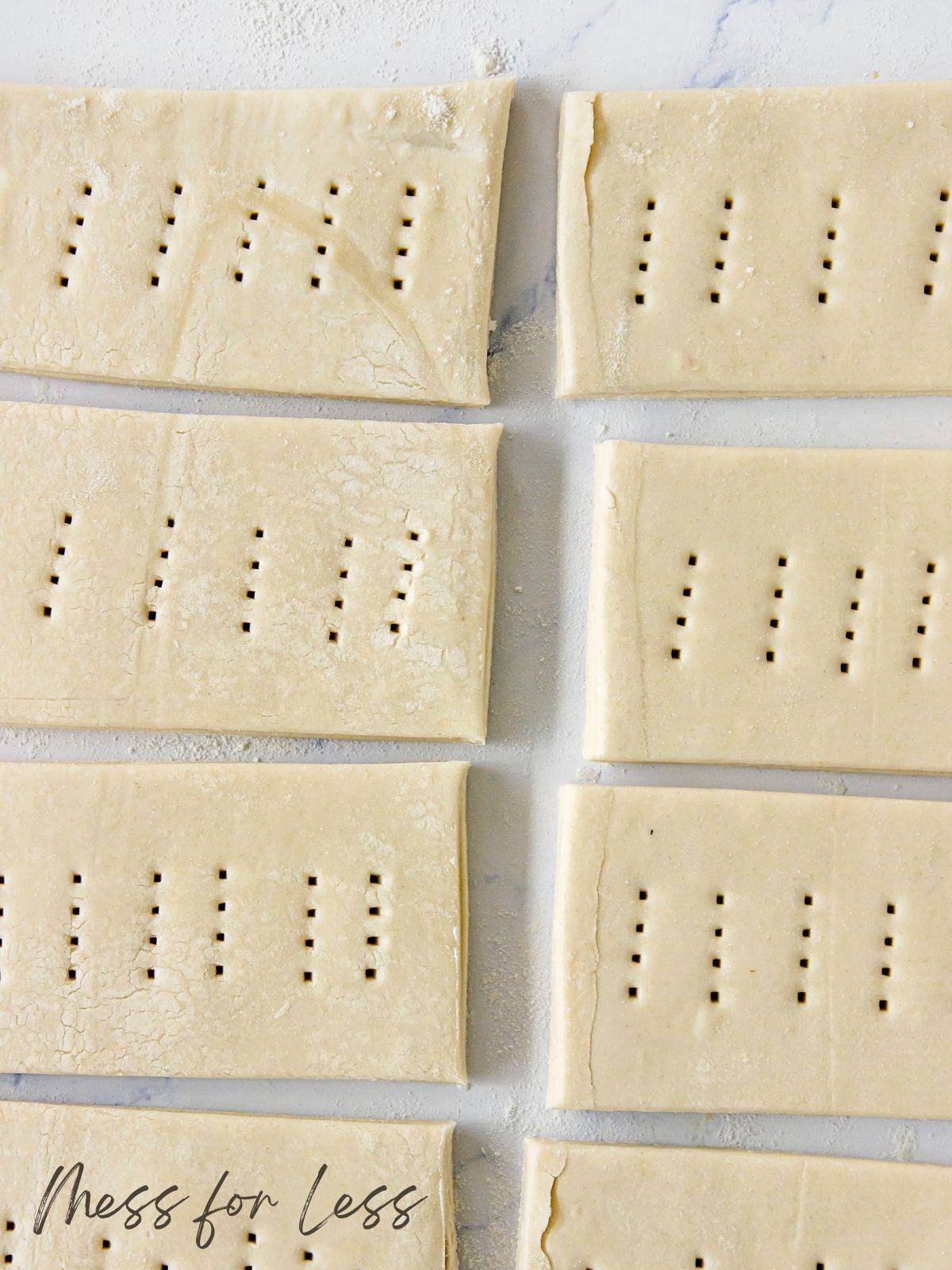 pastry with holes poked into it
