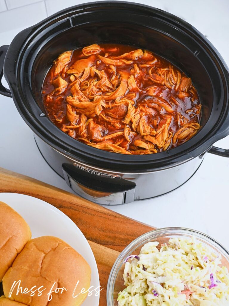 BBQ Chicken Crockpot Recipe - Mess for Less