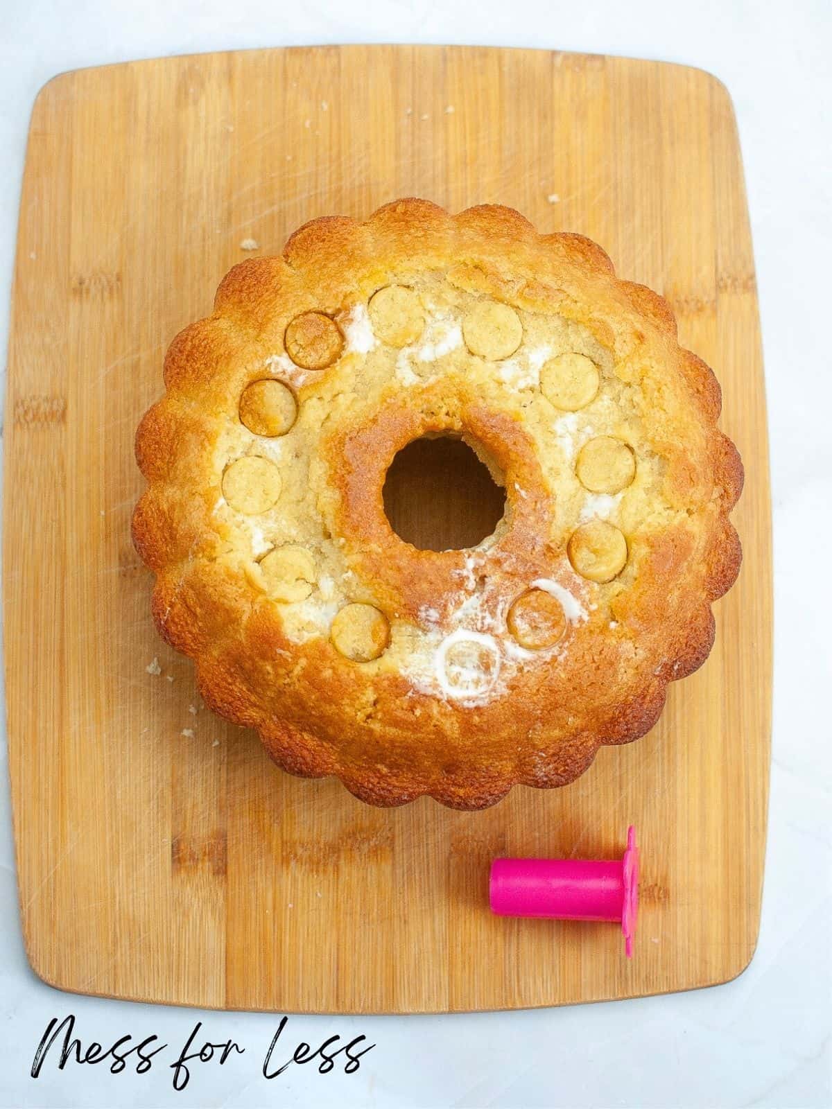 cake on cutting board