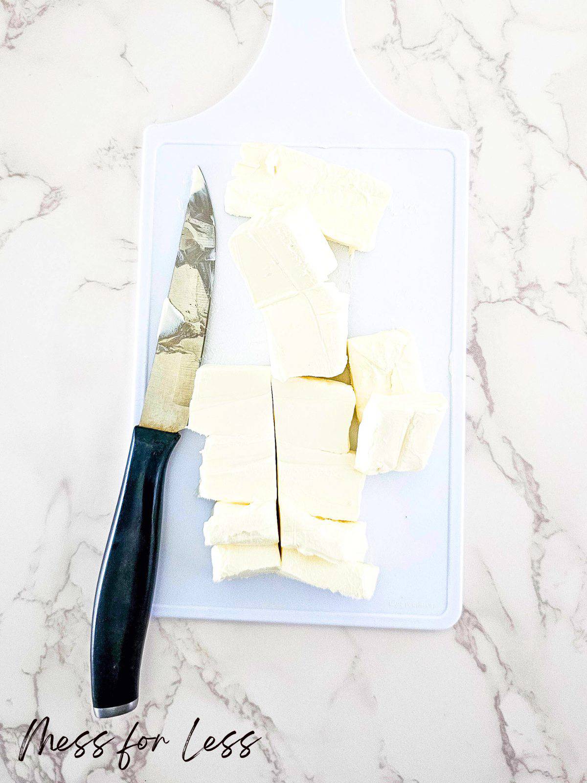 chopped up cream cheese