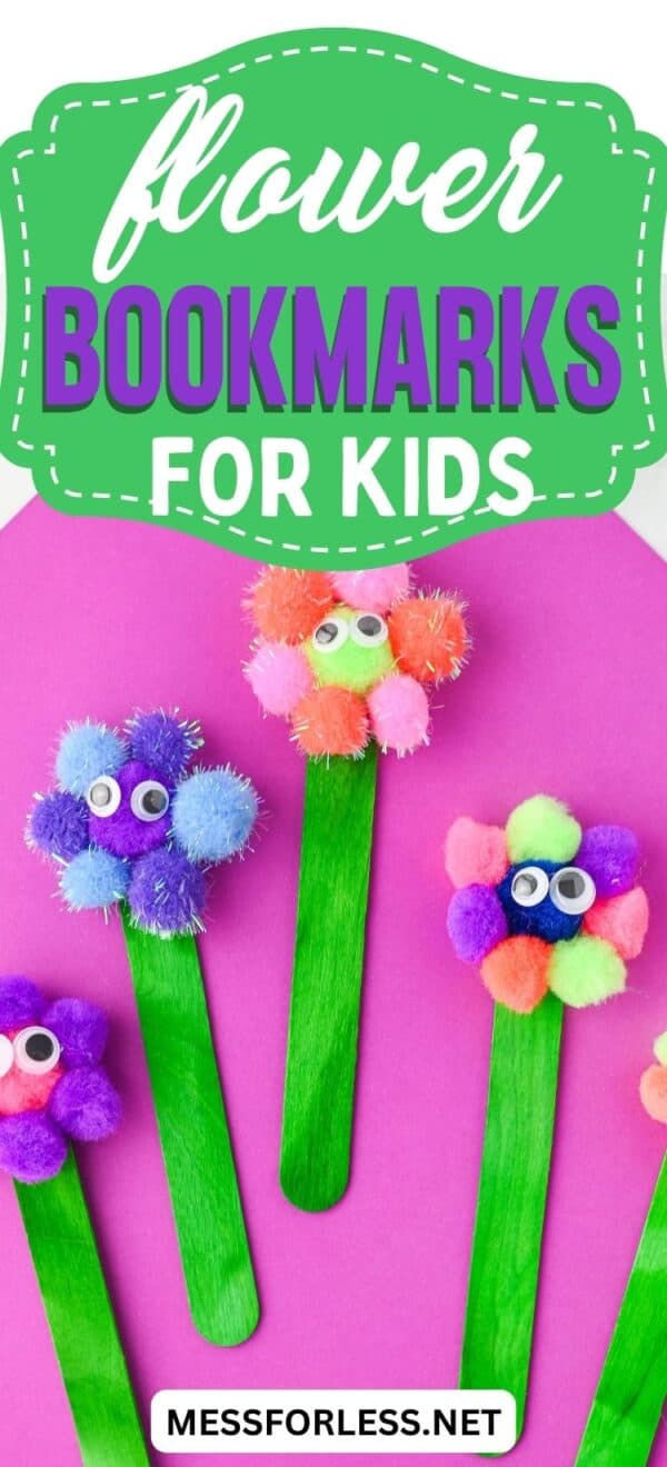 Flower Bookmarks for Kids - Mess for Less