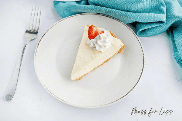 Easy No Bake Cheesecake Recipe - Mess for Less