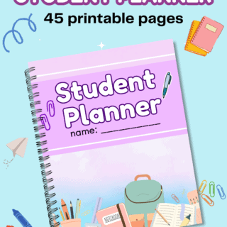 free printable student planner pin