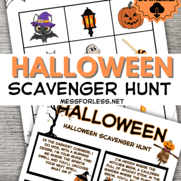 Halloween Scavenger Hunt Printables pin