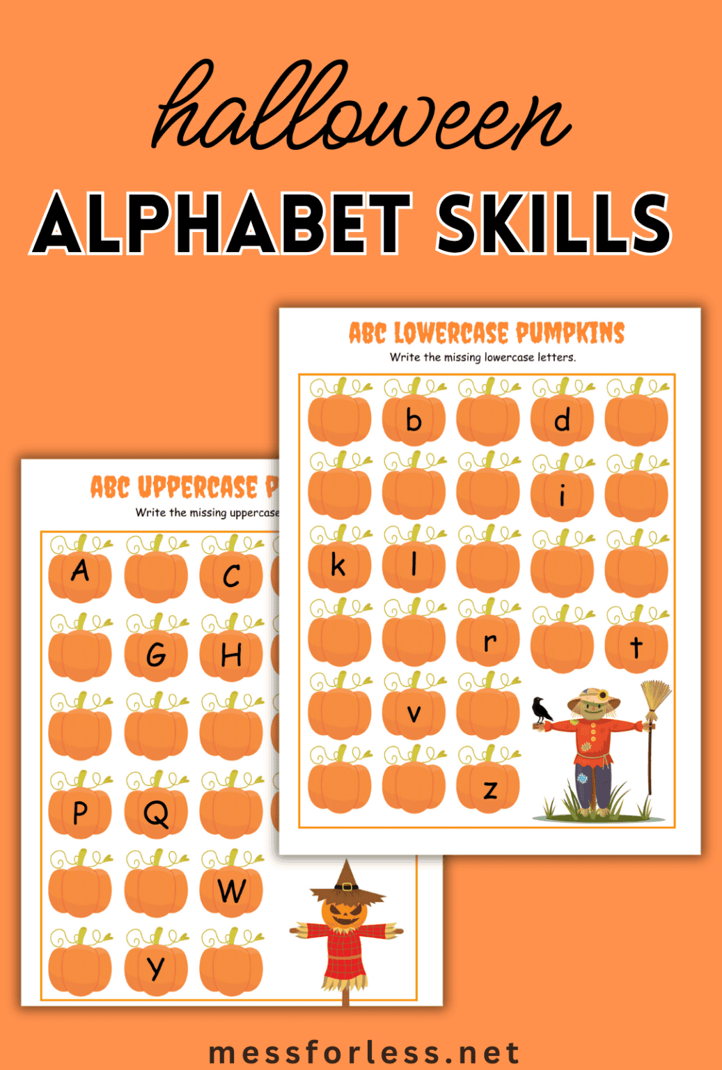 Free Halloween Printable Worksheets - Mess for Less