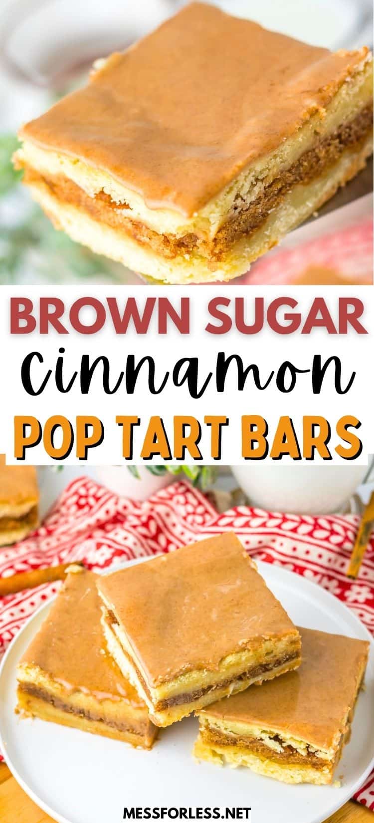 Brown Sugar Cinnamon Pop Tart Bars Recipe pin