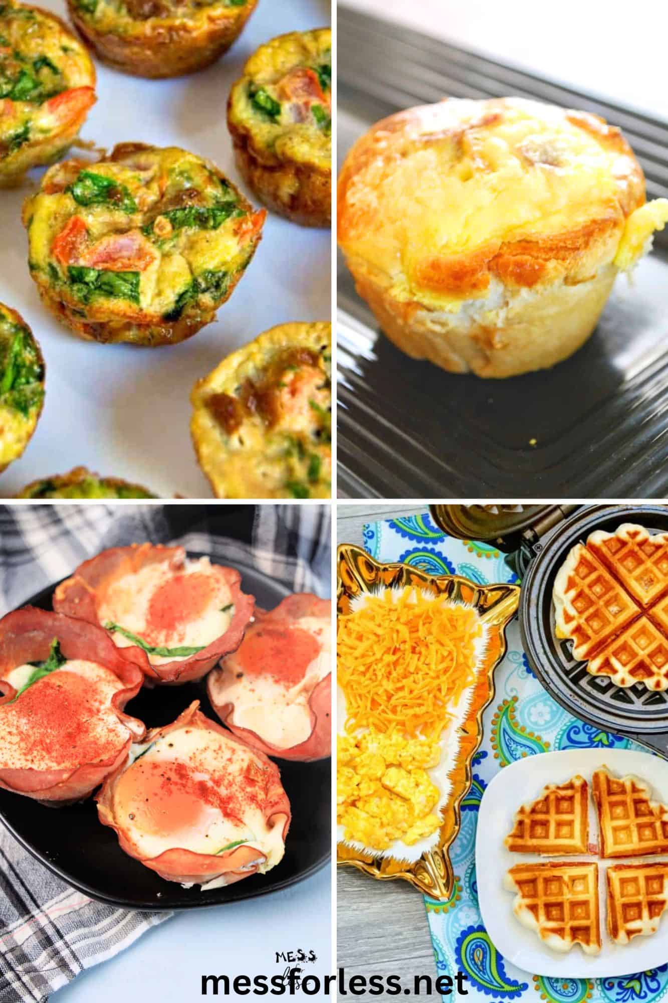 collage with egg recipes