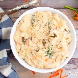 Bowl of chicken gnocchi soup