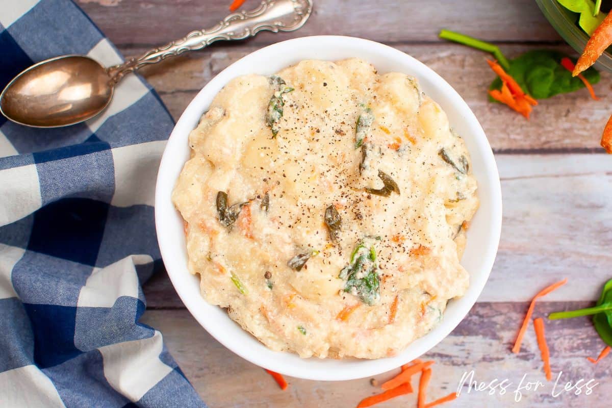Bowl of chicken gnocchi soup
