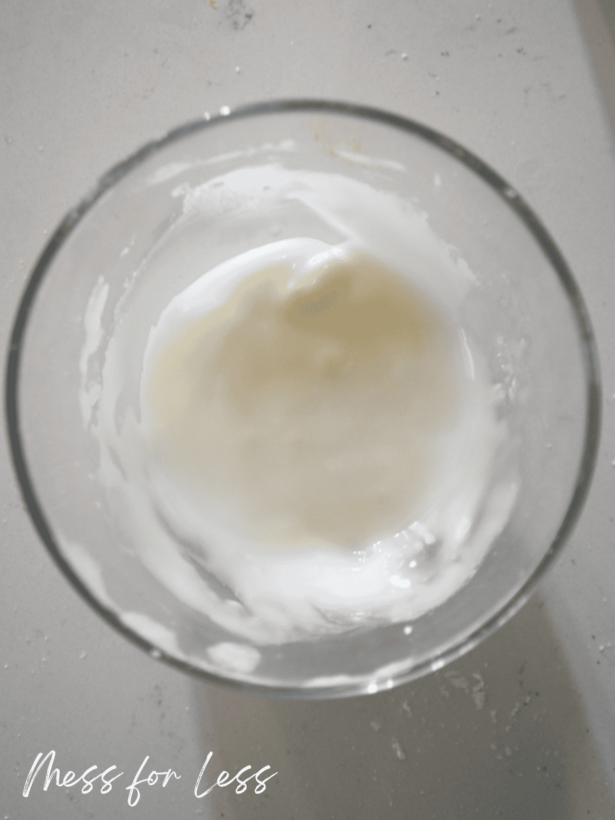 Glaze or icing in bowl
