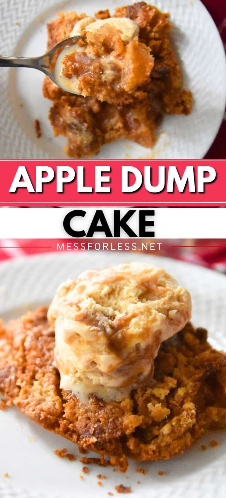apple dump cake recipe pin