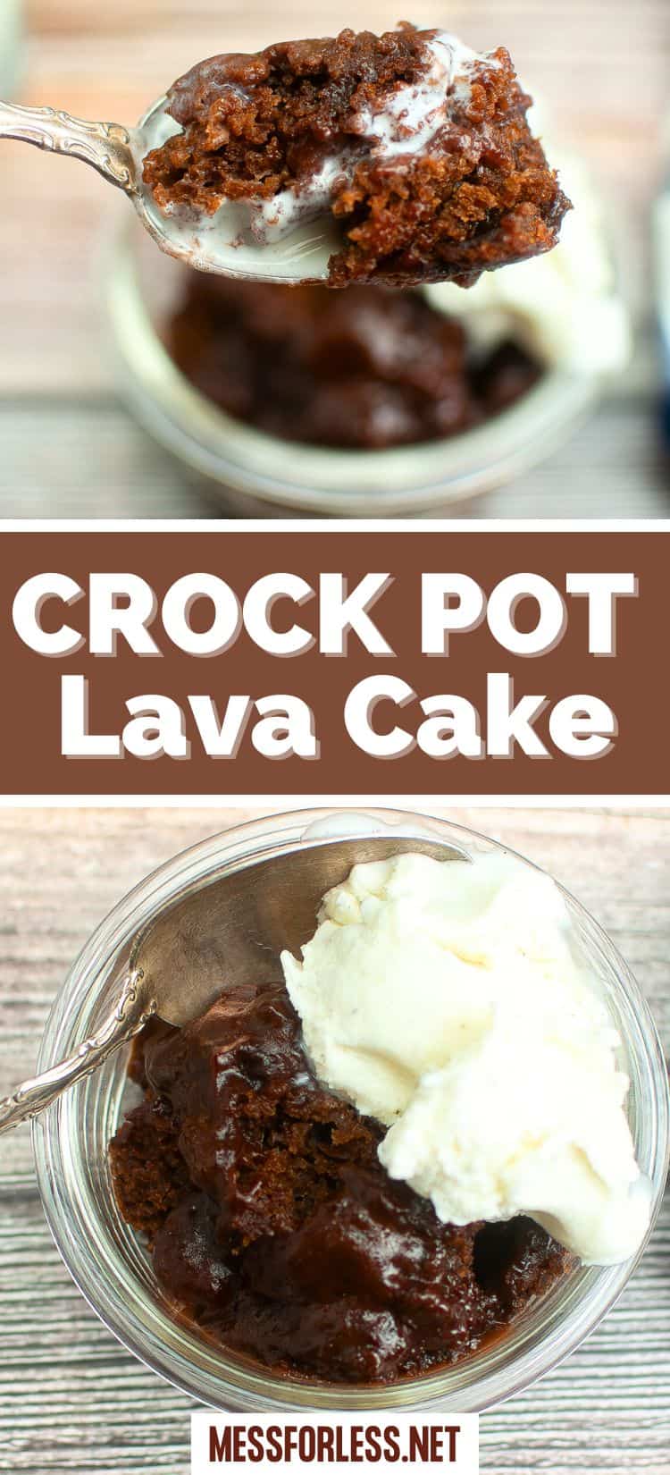crock pot lava cake recipe pin