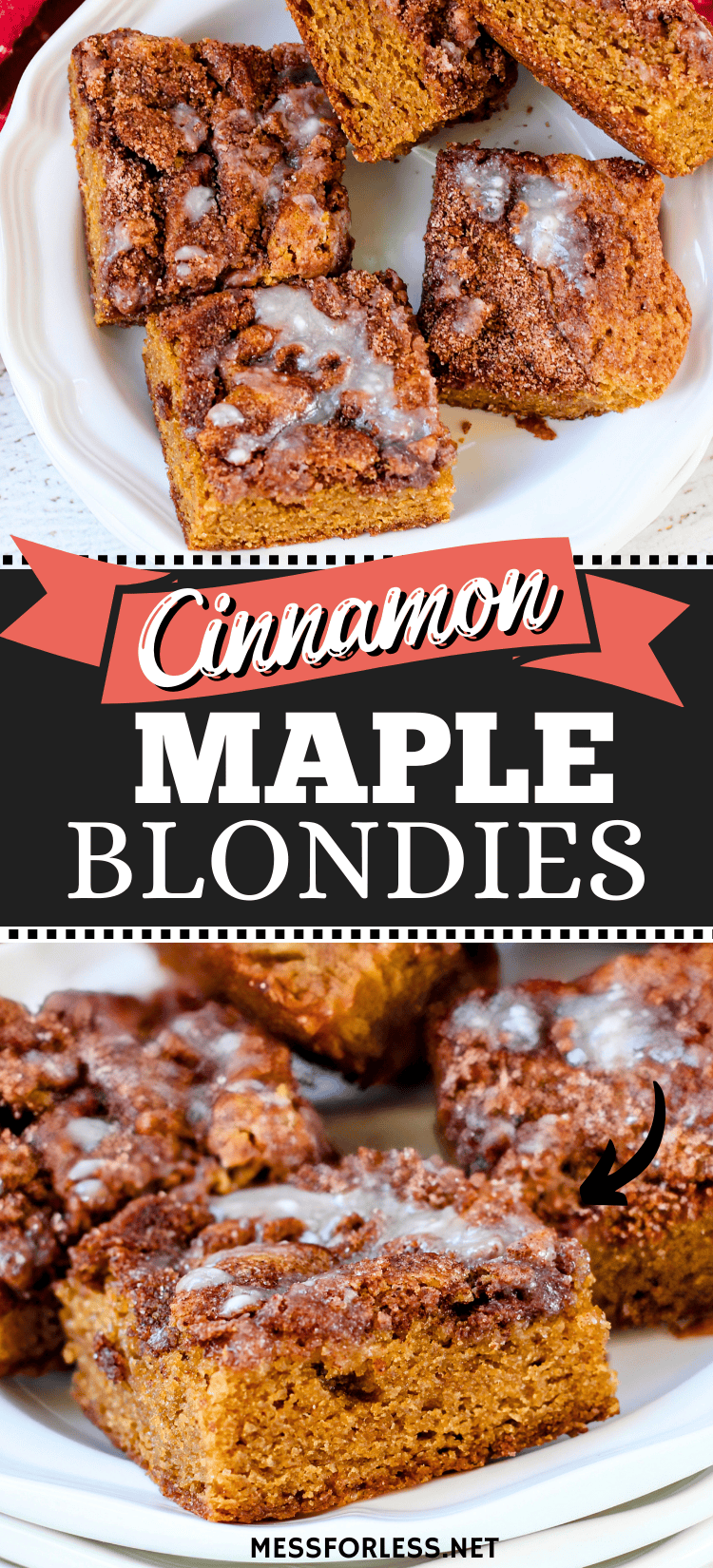 Maple Blondies Recipe pin