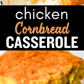chicken cornbread casserole recipe pin