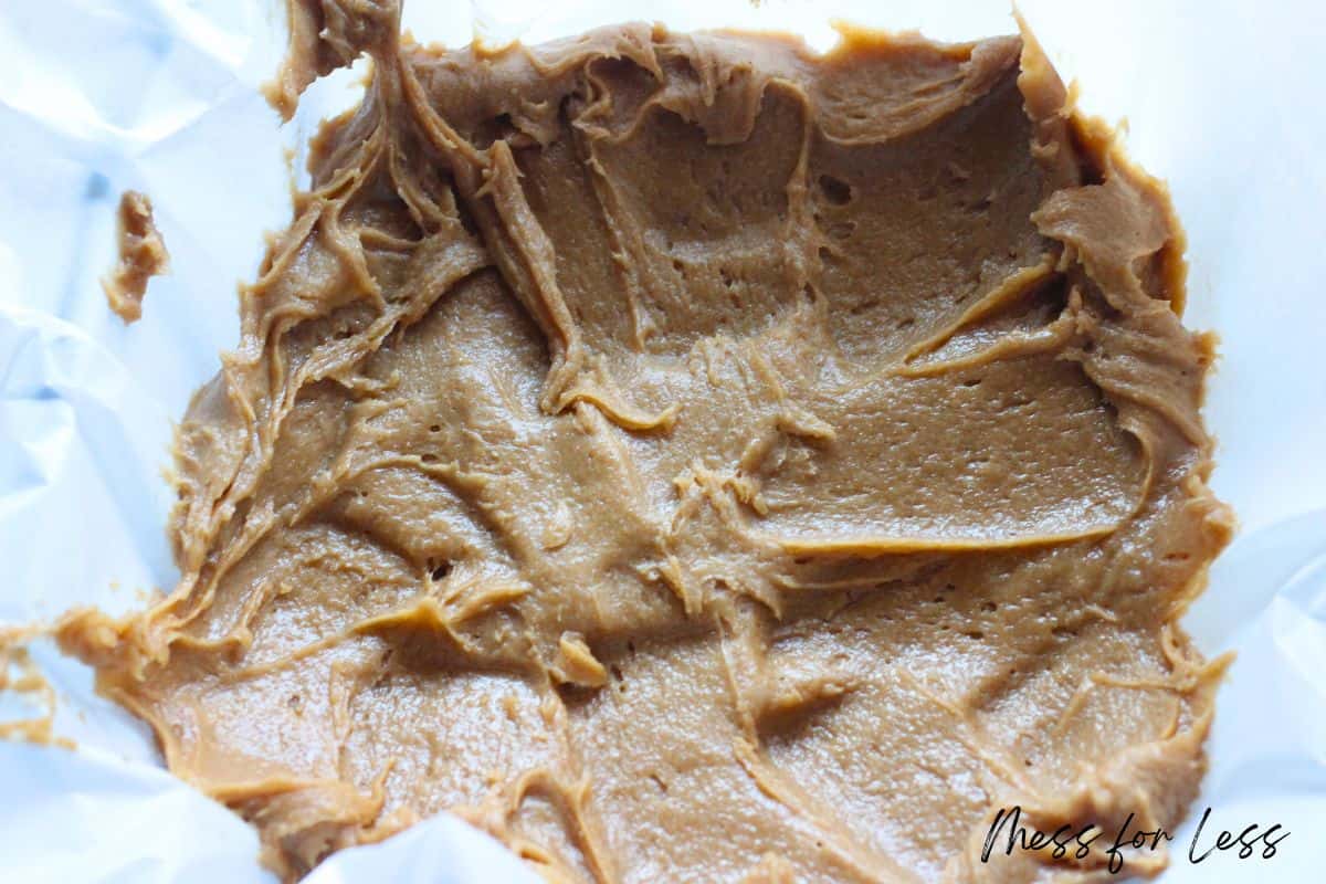 Blondie batter in a pan