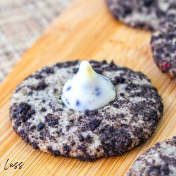 cookies & cream blossom cookie on cutting board