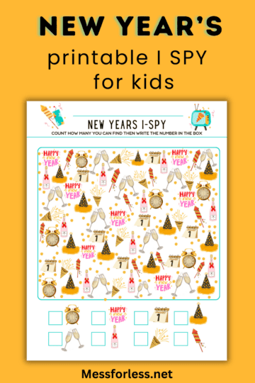 New Year's Kids Printables - Mess for Less