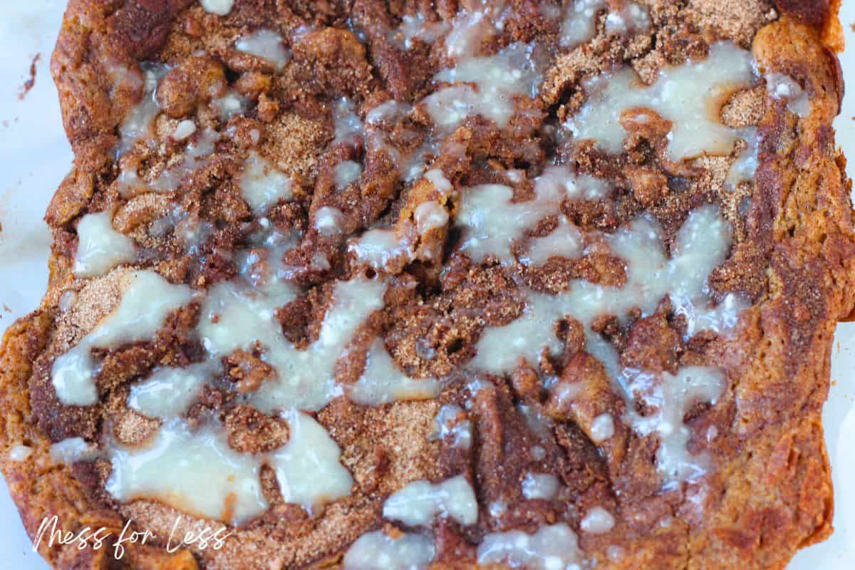 Blondies with icing on them