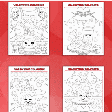 Valentine's coloring pages pin