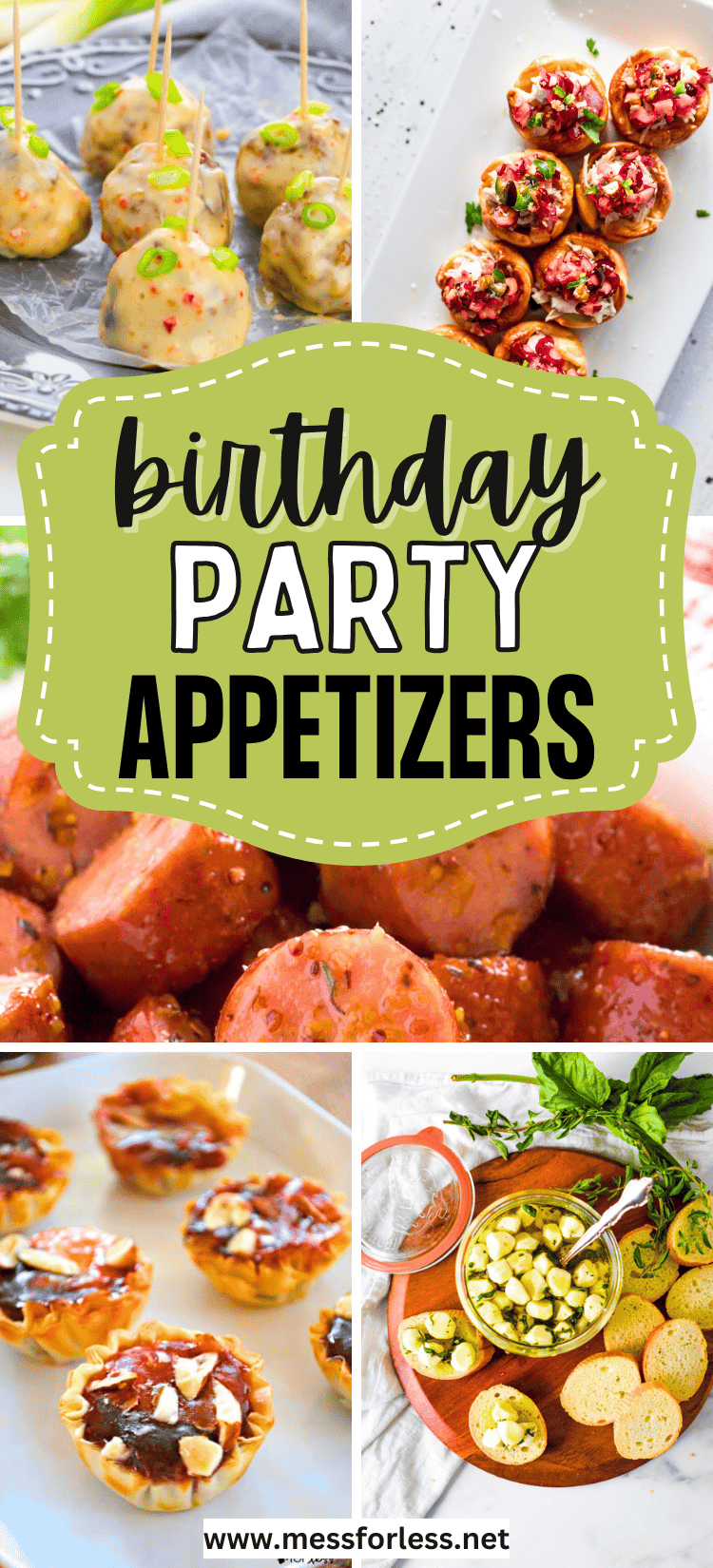birthday party appetizers pin