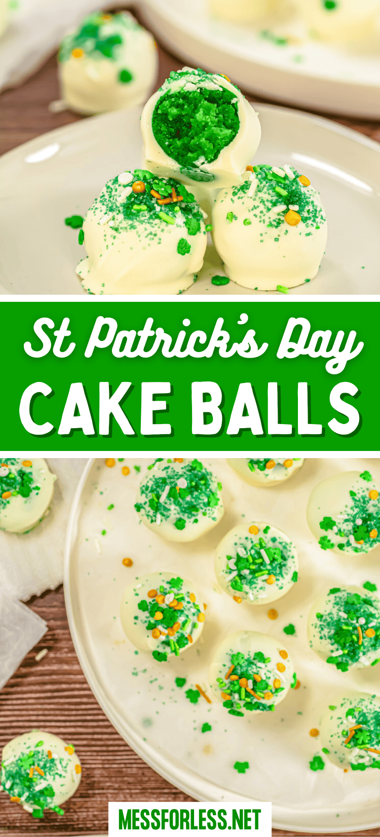 St. Patricks Day Cake Balls pin