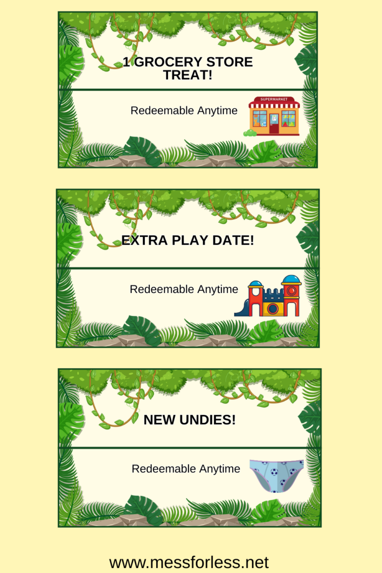Potty Training Chart Printables - Mess for Less