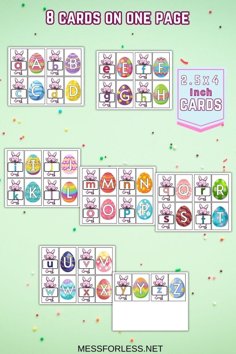 Easter Egg Letter Matching Printable Mess for Less
