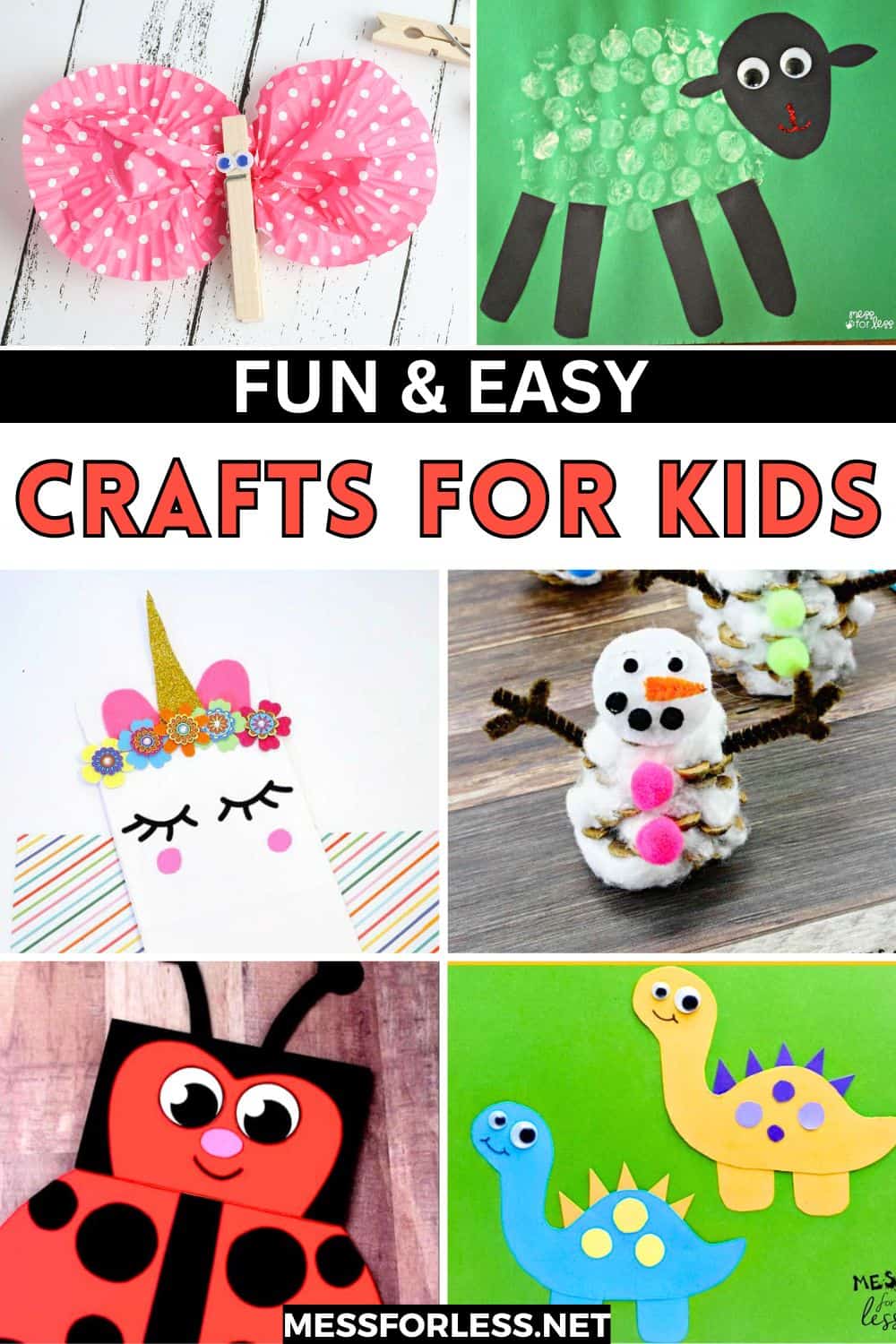Easy Crafts For Kids pin