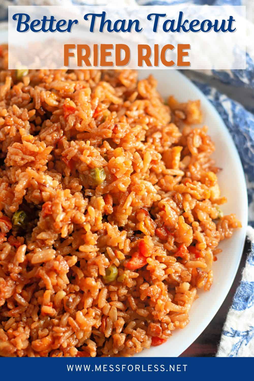 Easy Fried Rice Recipe pin